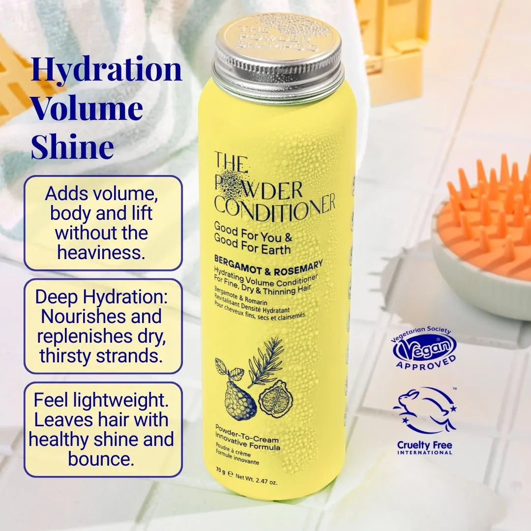 Hydrating Volume Conditioner For Fine, Dry & Thinning Hair Bergamot & Rosemary 70g / 2.47oz