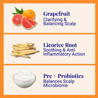 Strengthening Shampoo For Normal & Sensitive Scalps Grapefruit & Probiotics 70g / 2.47oz