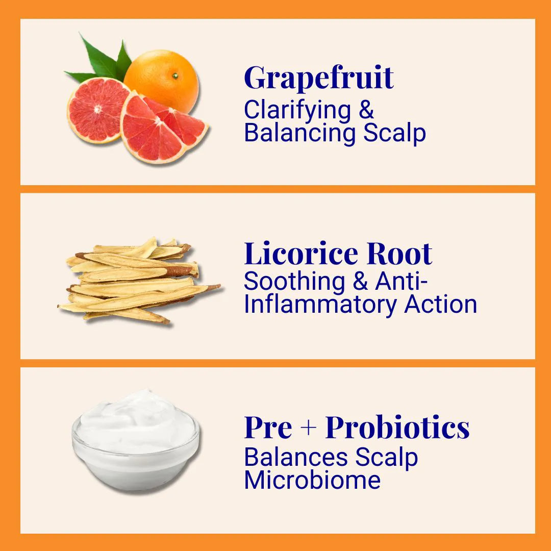 Strengthening Shampoo For Normal & Sensitive Scalps Grapefruit & Probiotics 70g / 2.47oz