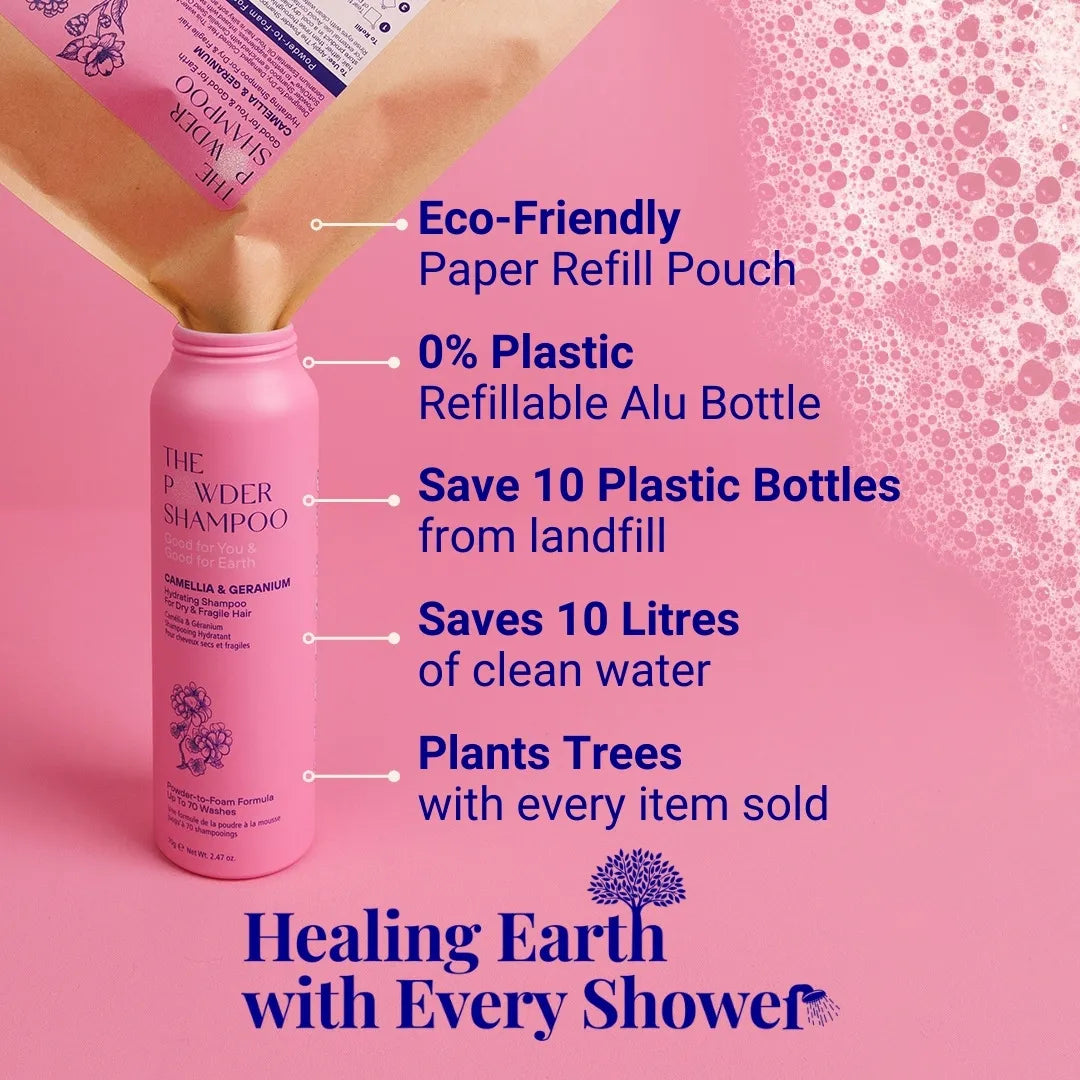 Hydrating Shampoo For Dry & Fragile Hair Camellia & Geranium 70g / 2.47oz