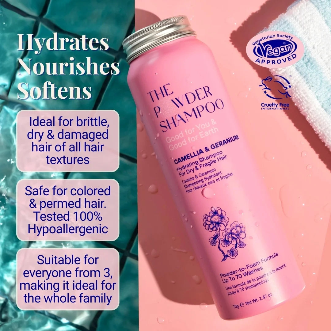 Hydrating Shampoo For Dry & Fragile Hair Camellia & Geranium 70g / 2.47oz