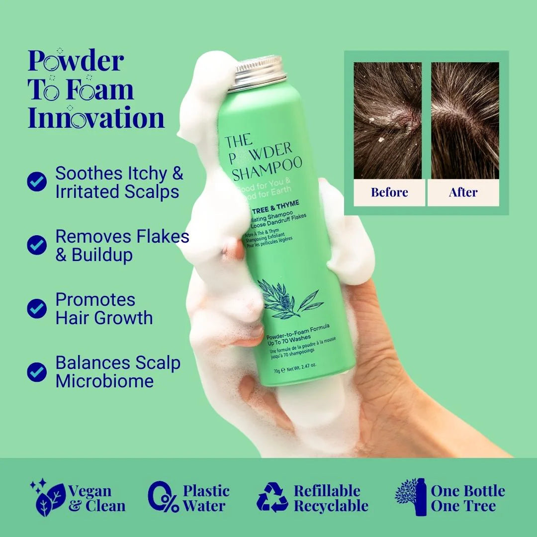 Exfoliating Shampoo For Loose Dandruff Flakes Tea Tree & Salicylic Acid 20g / 0.70oz