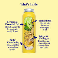 Invigorating Shampoo For Thinning & Ageing Hair Bergamot, Biotin, Ginger & Ginseng 70g / 2.47oz