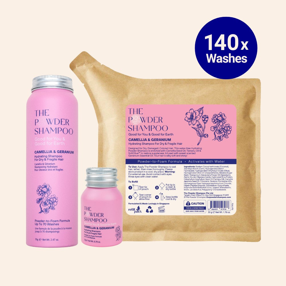 Hydrating Powder Shampoo For Dry & Fragile Hair Starter Kit (140x Washes)