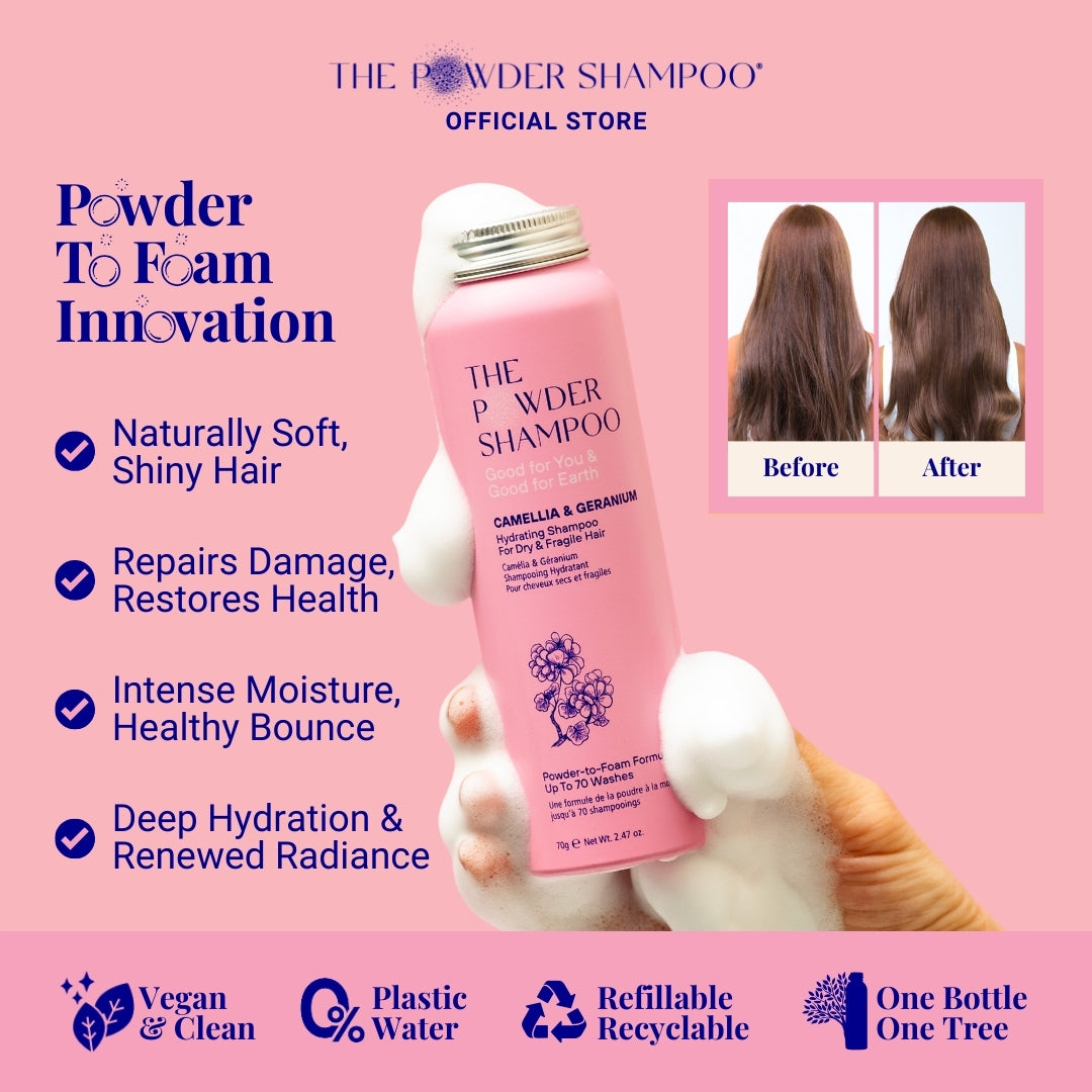 Hydrating Shampoo For Dry & Fragile Hair Camellia & Geranium 70g / 2.47oz
