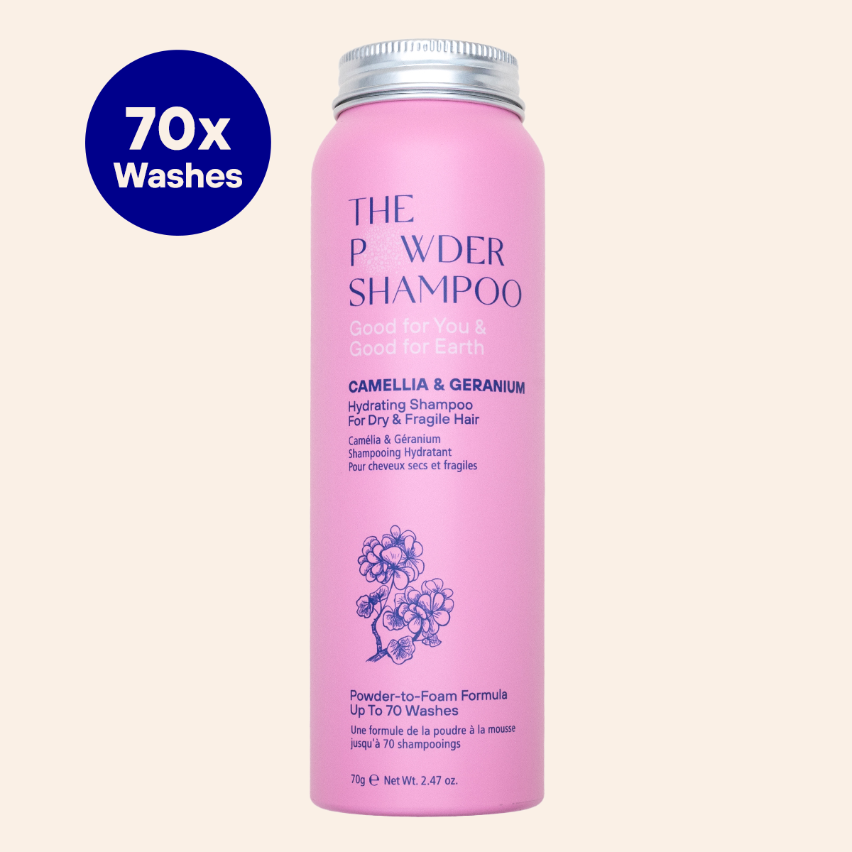 Hydrating Shampoo For Dry & Fragile Hair Camellia & Geranium 70g / 2.47oz