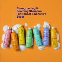 <transcy>Kräftigendes
& beruhigendes Shampoo für normale & empfindliche Kopfhaut</transcy>