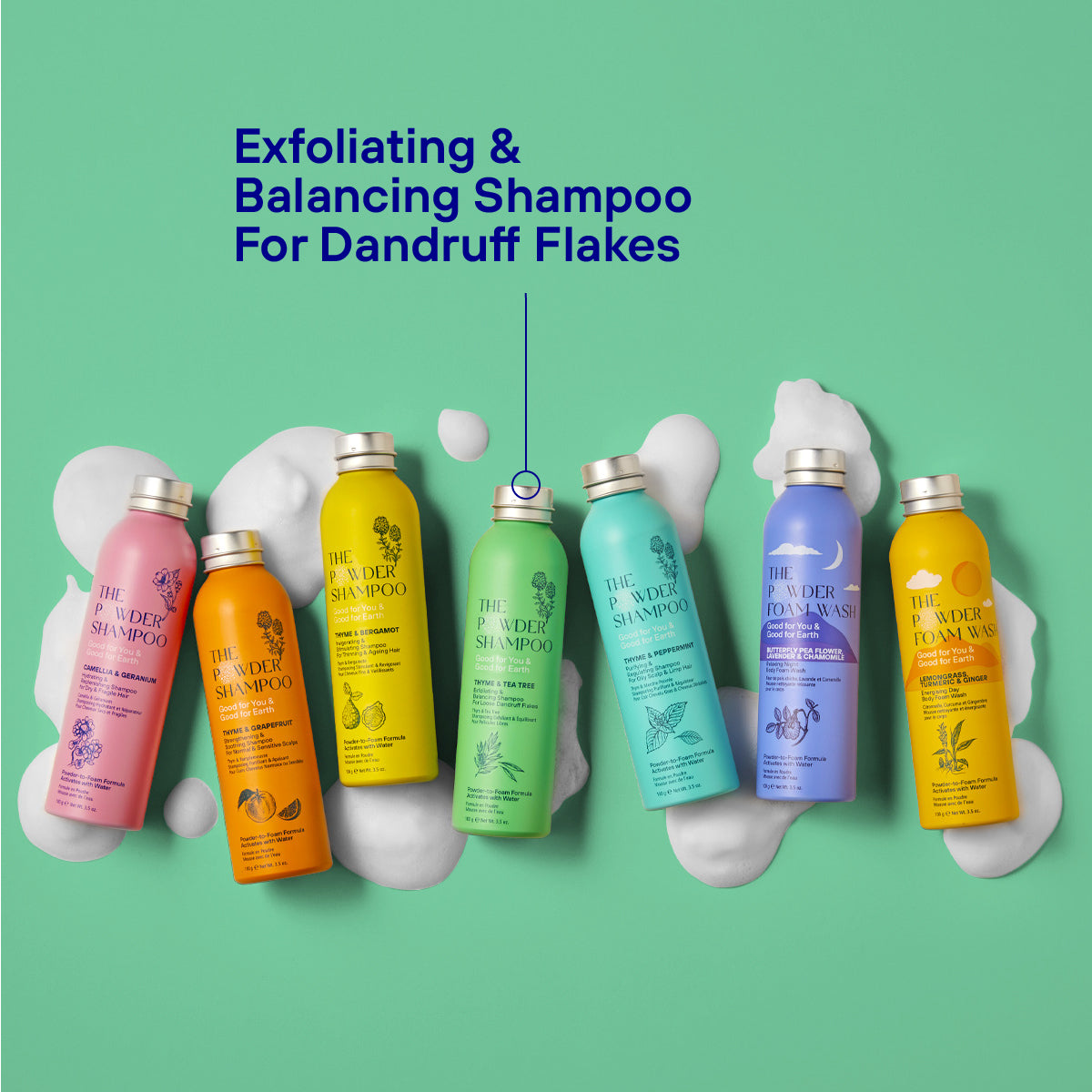 Mini bottle - Exfoliating & Balancing Powder Shampoo For Loose Dandruff Flakes 20g / 0.70oz