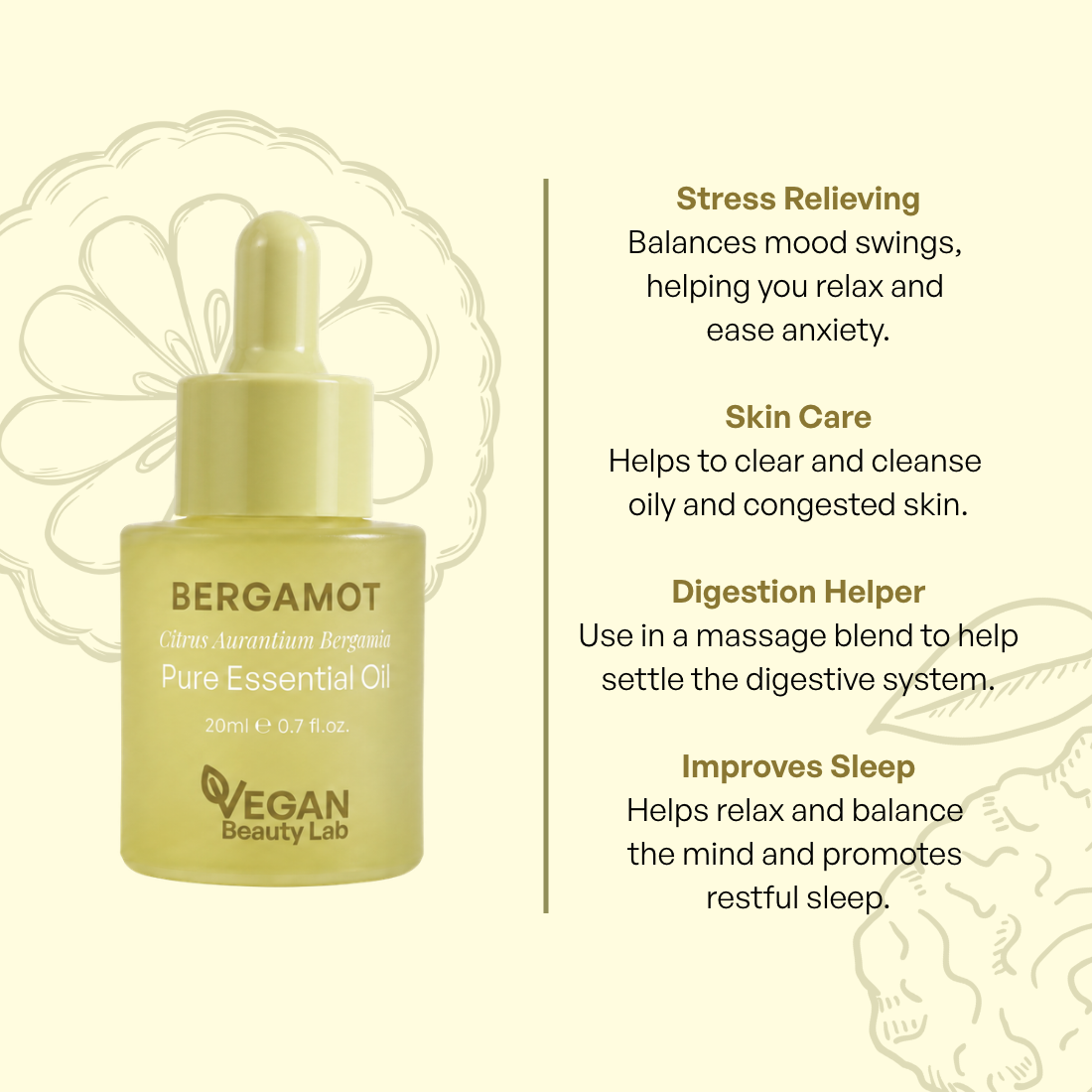 Bergamot Pure Essential Oil 20ml