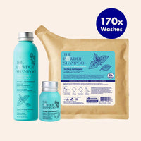 净化洗发粉，适用于油性头皮和无光泽头发，薄荷和木瓜酶 Starter Kit