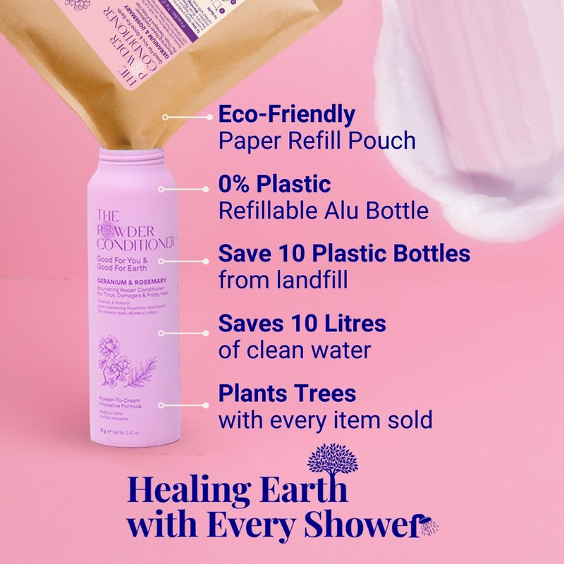 Nourishing Repair Conditioner For Thick, Damaged & Frizzy Hair Geranium & Rosemary 70g / 2.47oz