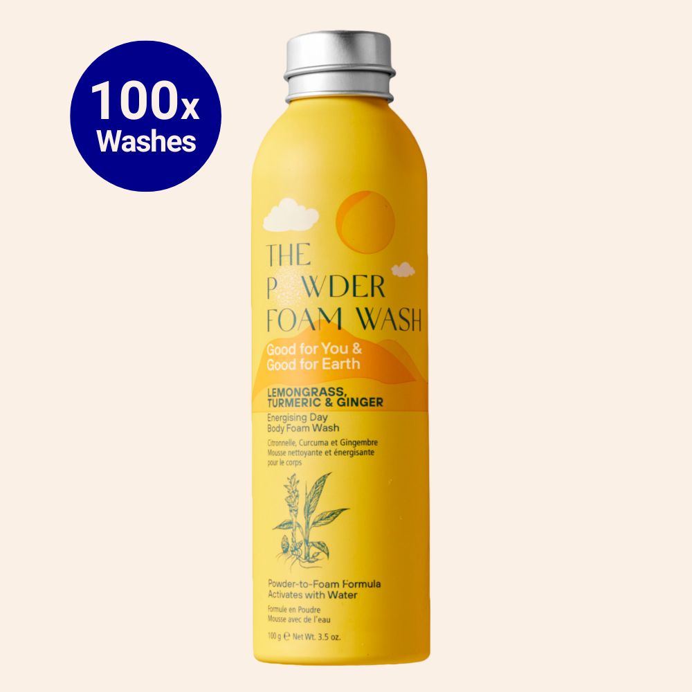 活力提神净身粉，柠檬草和姜黄，100克/3.5盎司