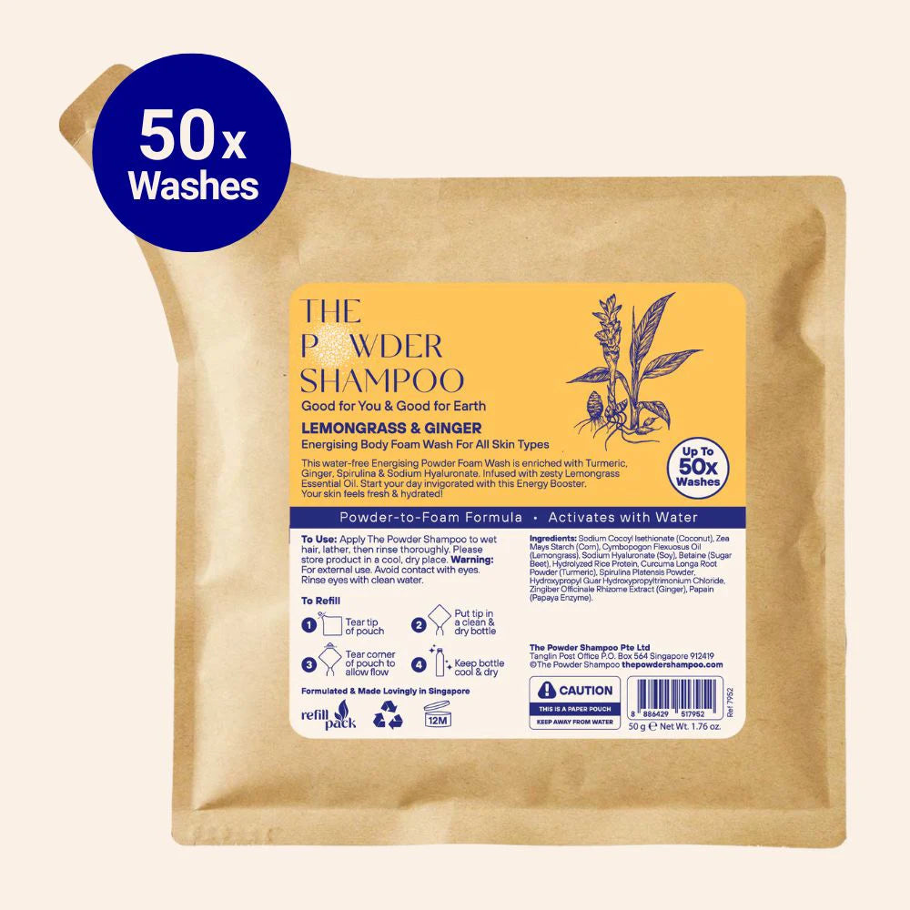 Belebendes Körperwaschpulver Für alle Hauttypen Zitronengras & Kurkuma 50g / 1.76oz