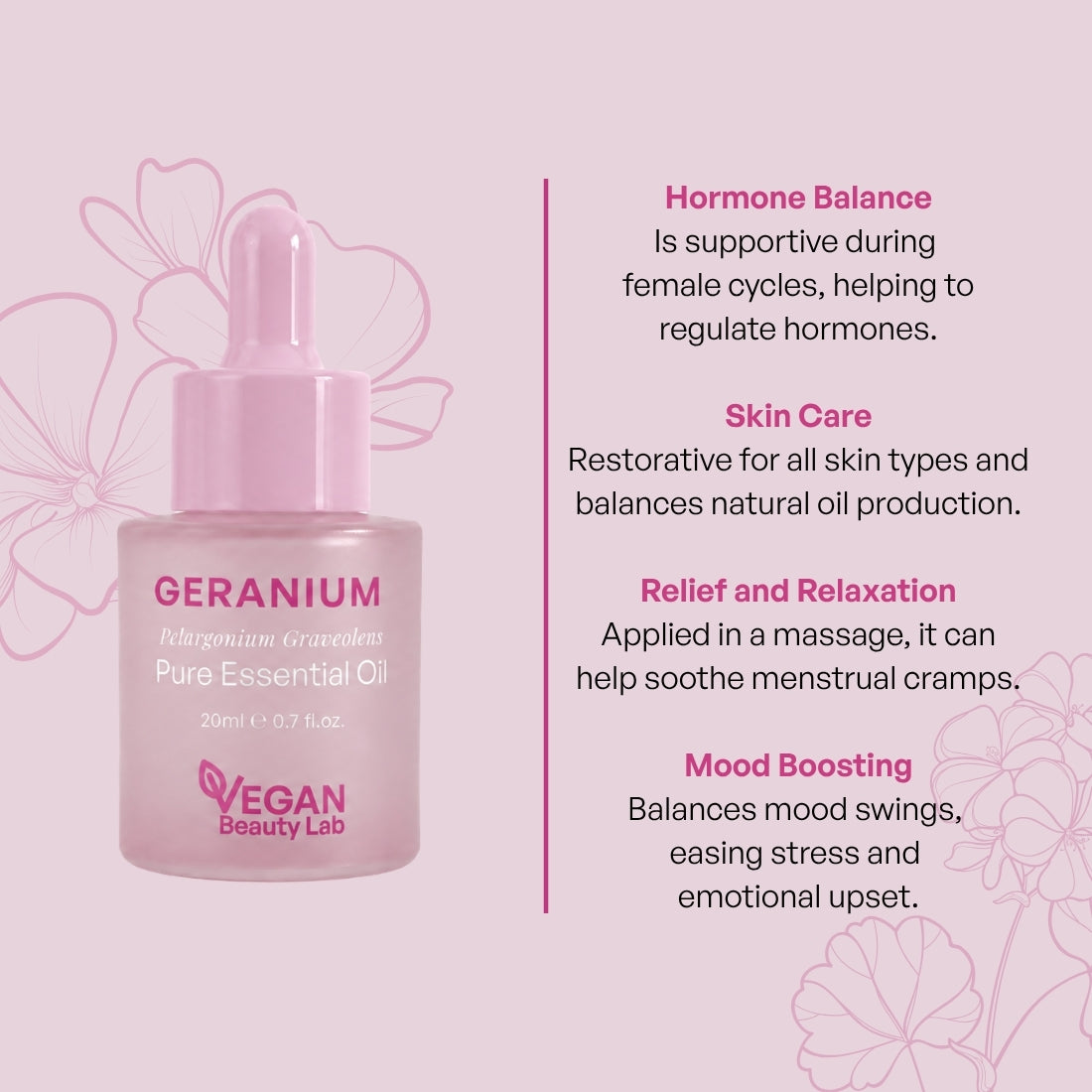 Geranium Pure Essential Oil 20ml