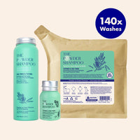 Exfoliating Shampoo For Loose Dandruff Flakes Tea Tree & Salicylic Acid Starter Kit (140x Washes)