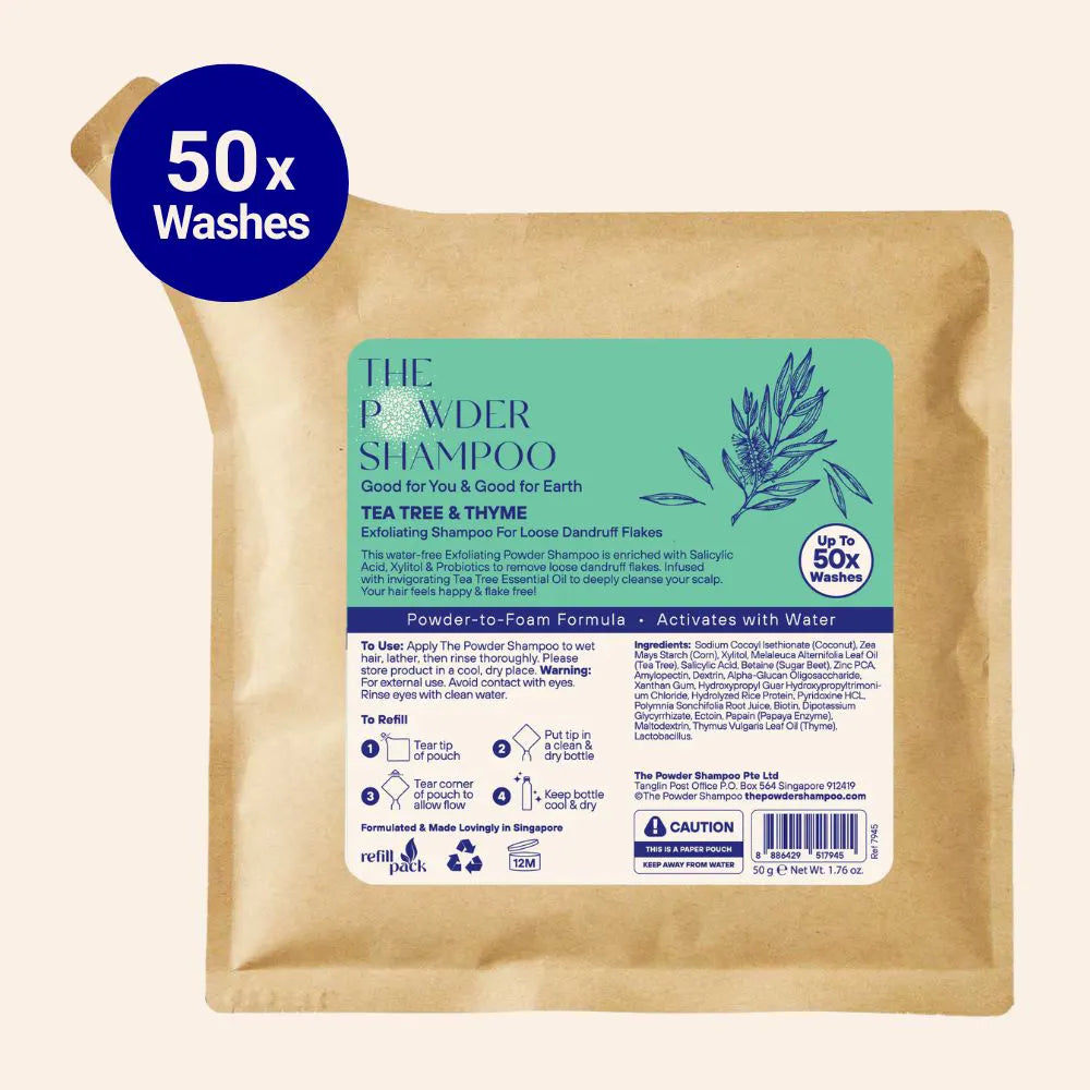 Exfoliating Shampoo For Loose Dandruff Flakes Tea Tree & Salicylic Acid 50g / 1.76oz