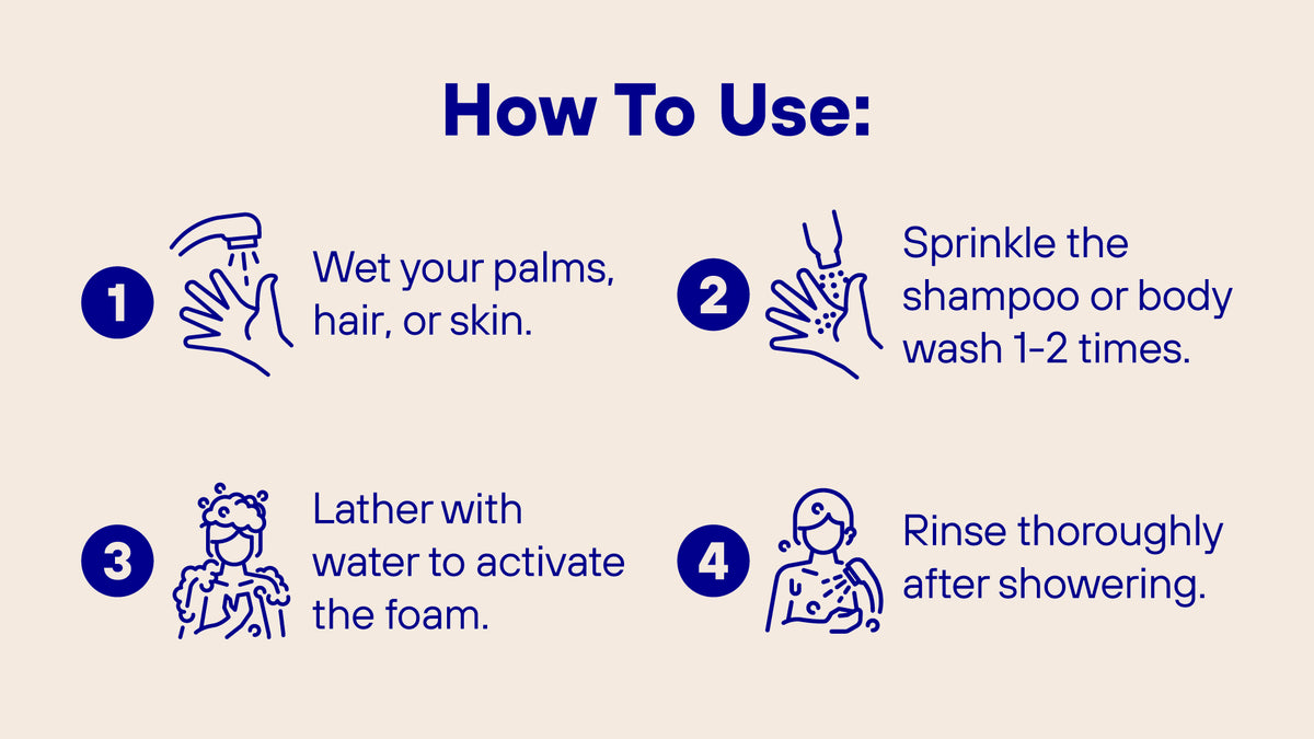 Using Shampo How to use Powder Shampoo & Powder Body Wash | The Powder Shampoo