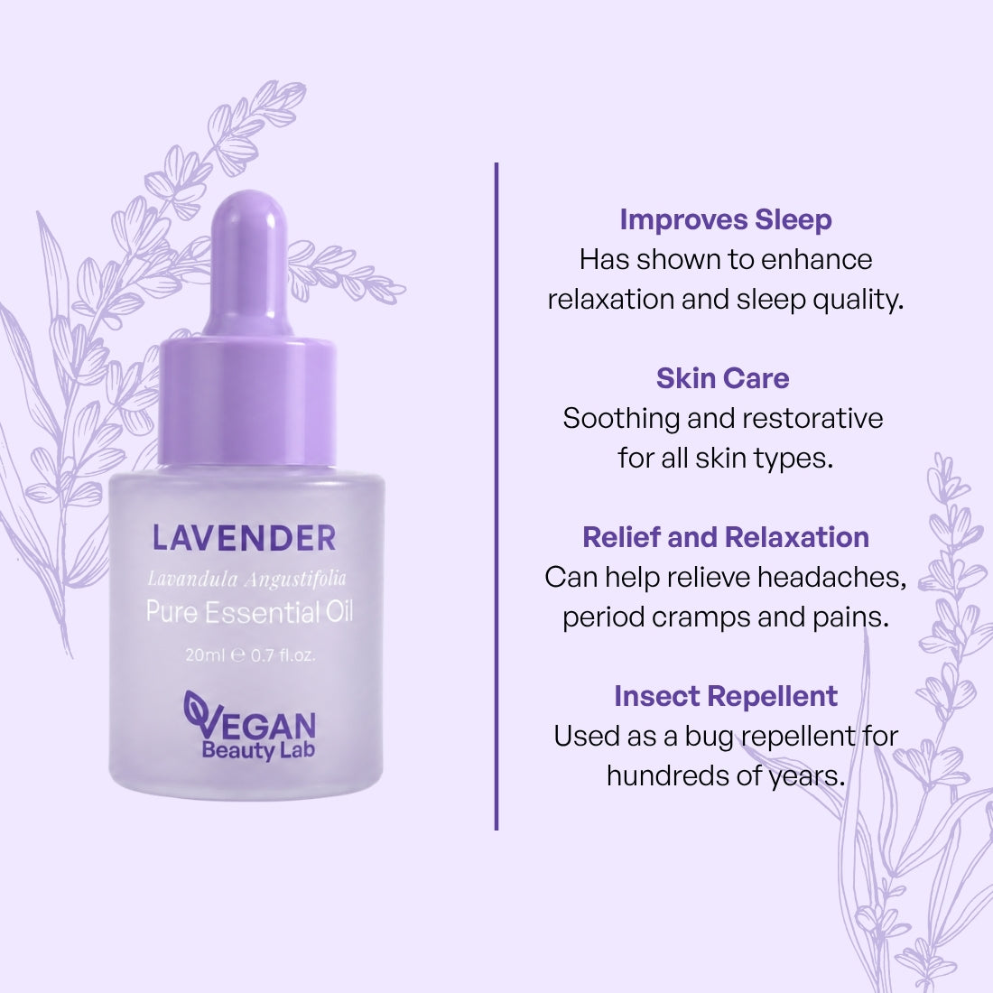 Lavender Pure Essential Oil 20ml