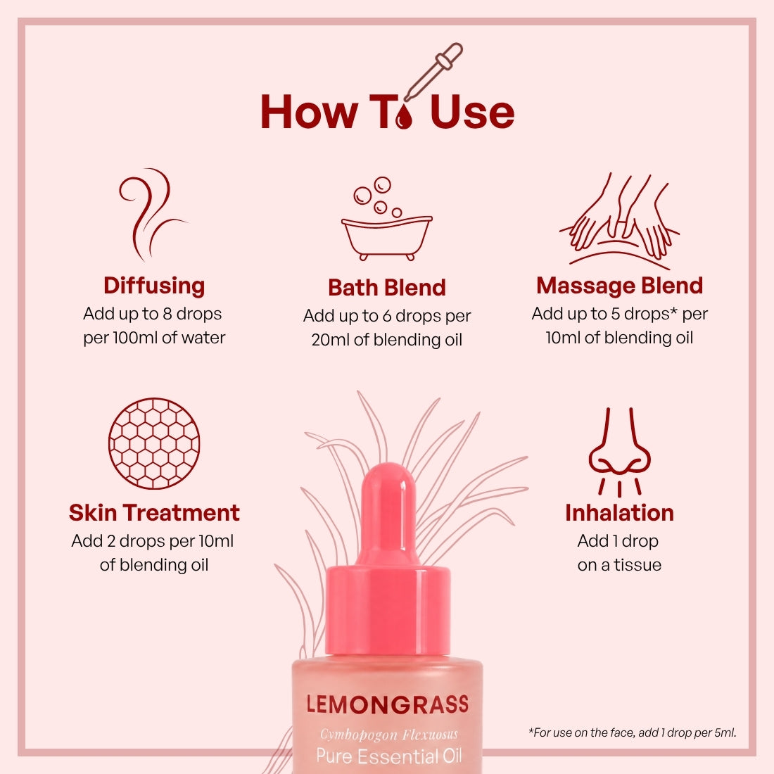 Lemongrass Pure Essential Oil 20ml