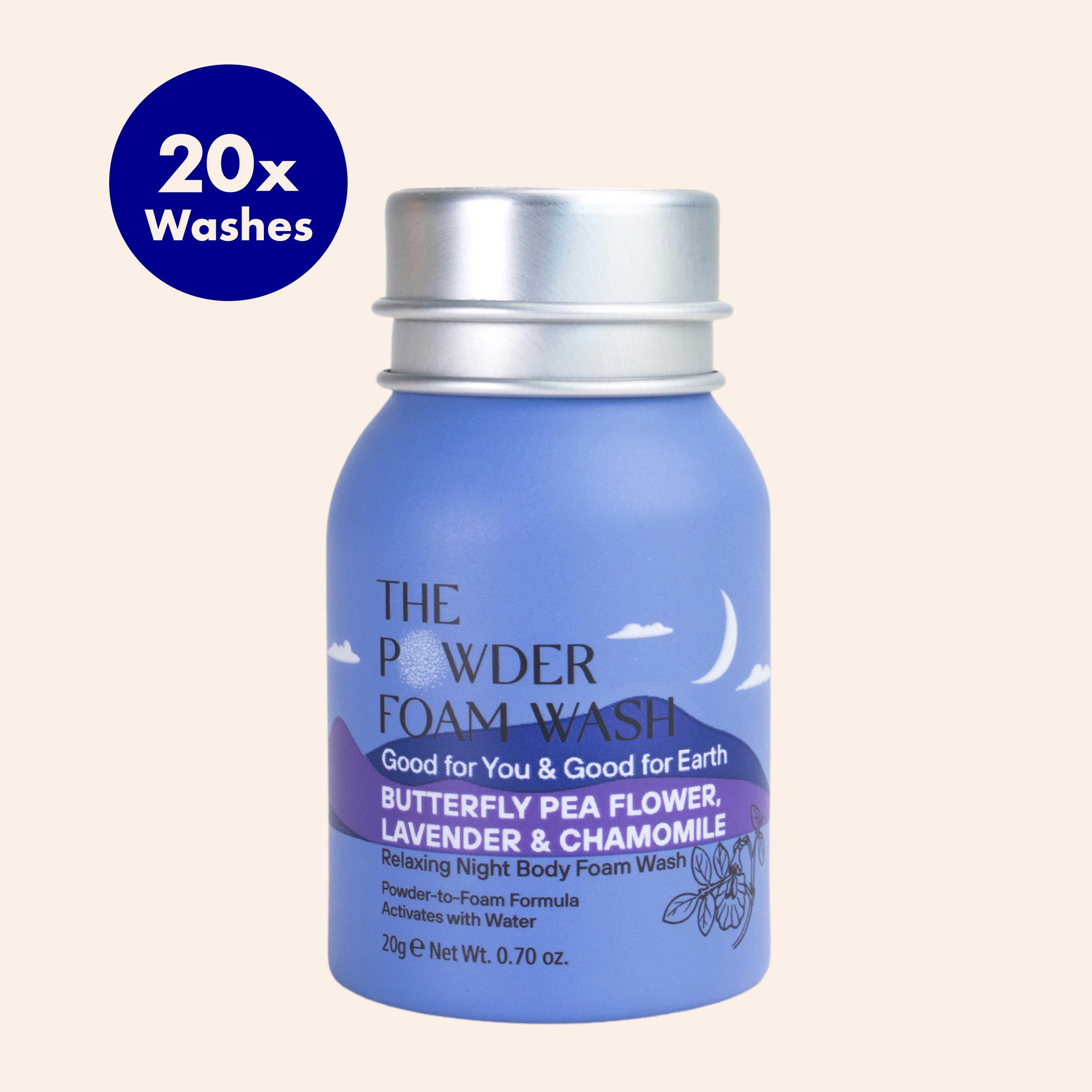Relaxing Body Foam Wash For All Skin Types Lavender & Chamomile Starter Kit (170x Washes)