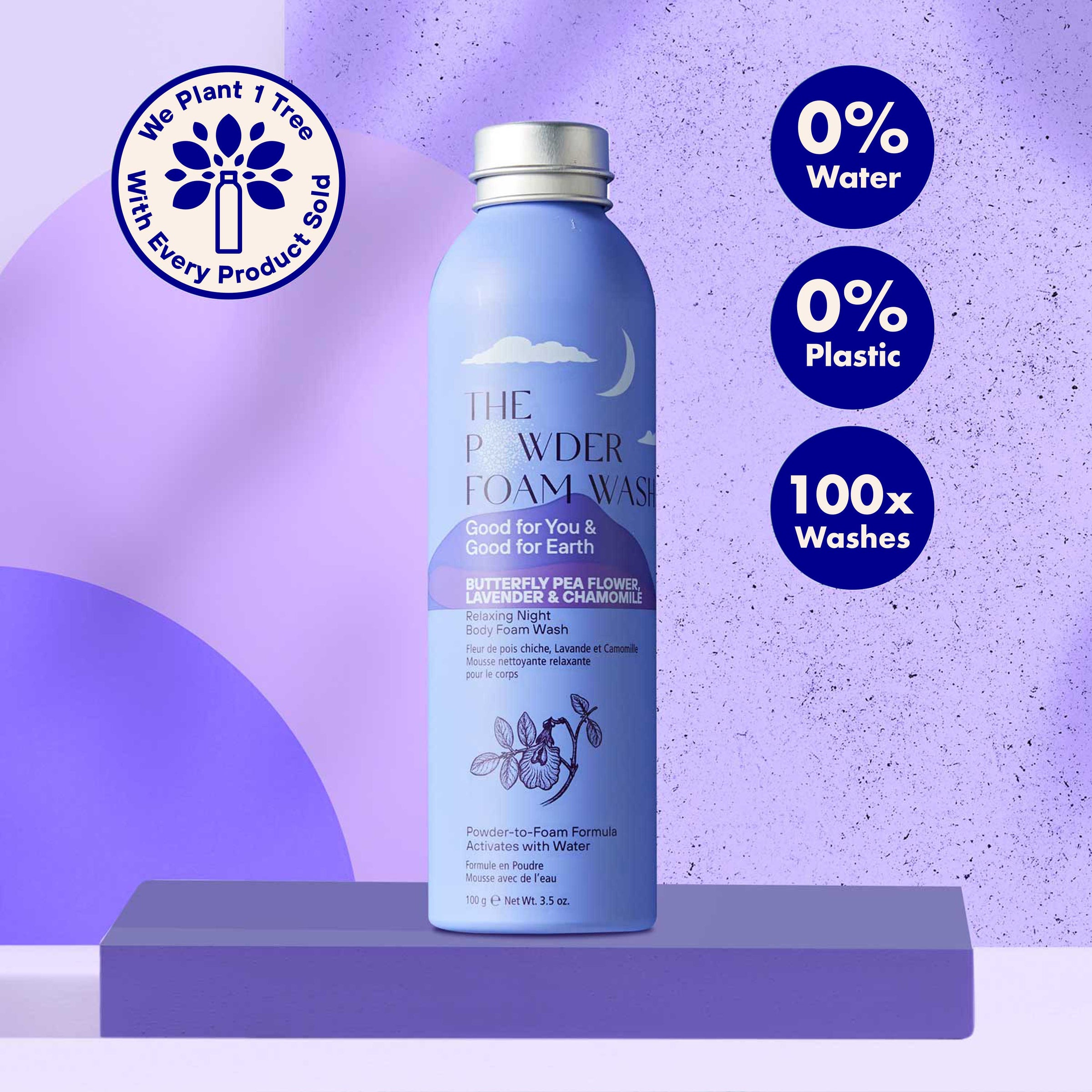 Relaxing Body Foam Wash For All Skin Types Lavender & Chamomile Starter Kit (170x Washes)