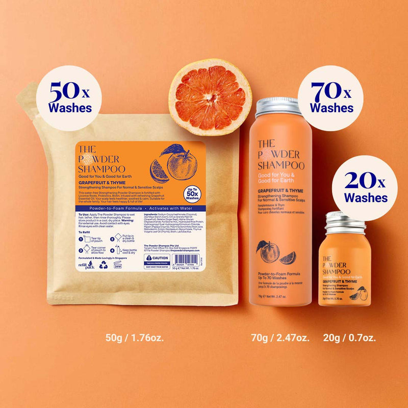 Strengthening Shampoo For Normal & Sensitive Scalps Grapefruit & Probiotics Starter Kit (140x Washes)