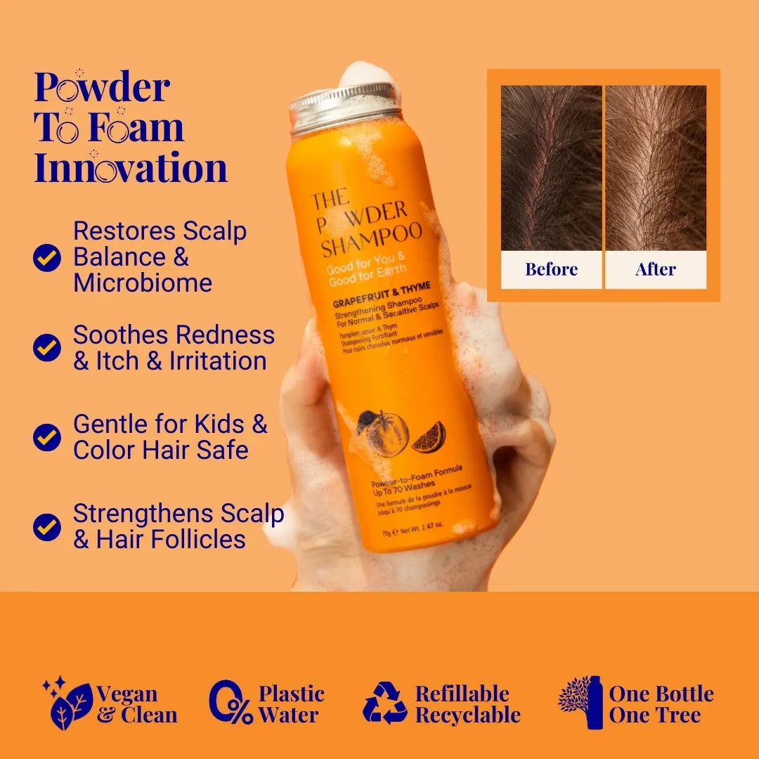 Versterkende shampoo voor normale & gevoelige hoofdhuid Grapefruit & Probiotica 70 g / 2.47 oz