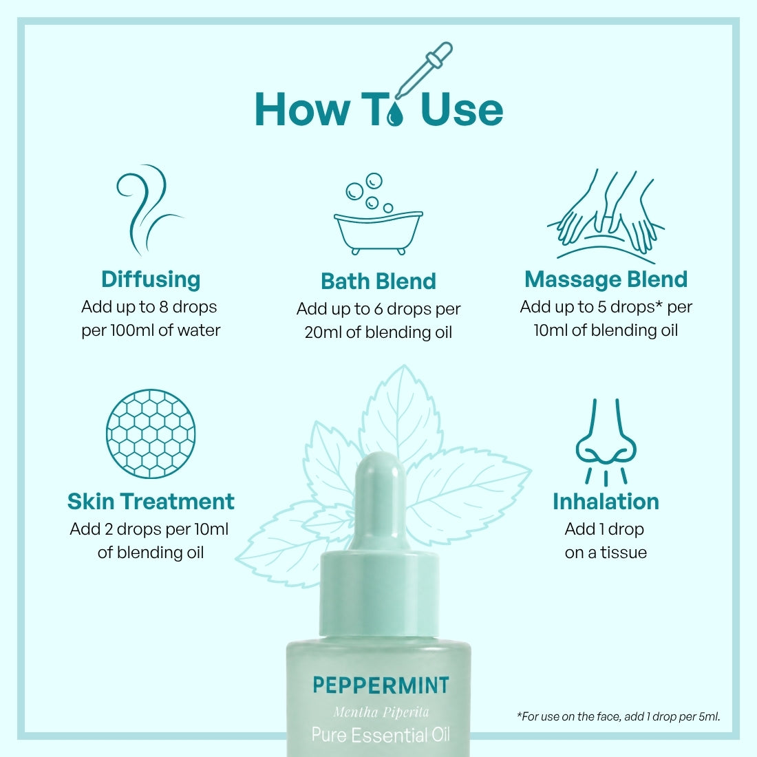 Peppermint Pure Essential Oil 20ml
