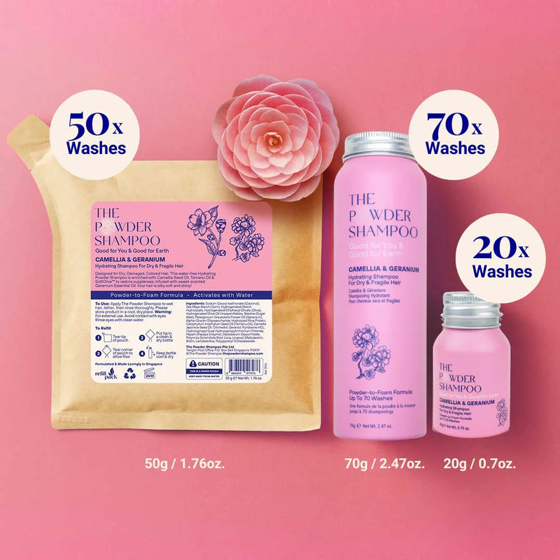Hydrating Shampoo For Dry & Fragile Hair Camellia & Geranium 50g/1.76oz