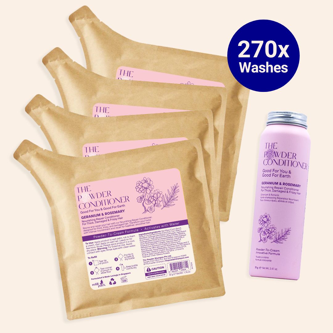 1 Year Supply (270x Washes) Nourishing Repair Conditioner For Thick, Damaged & Frizzy Hair Geranium & Rosemary
