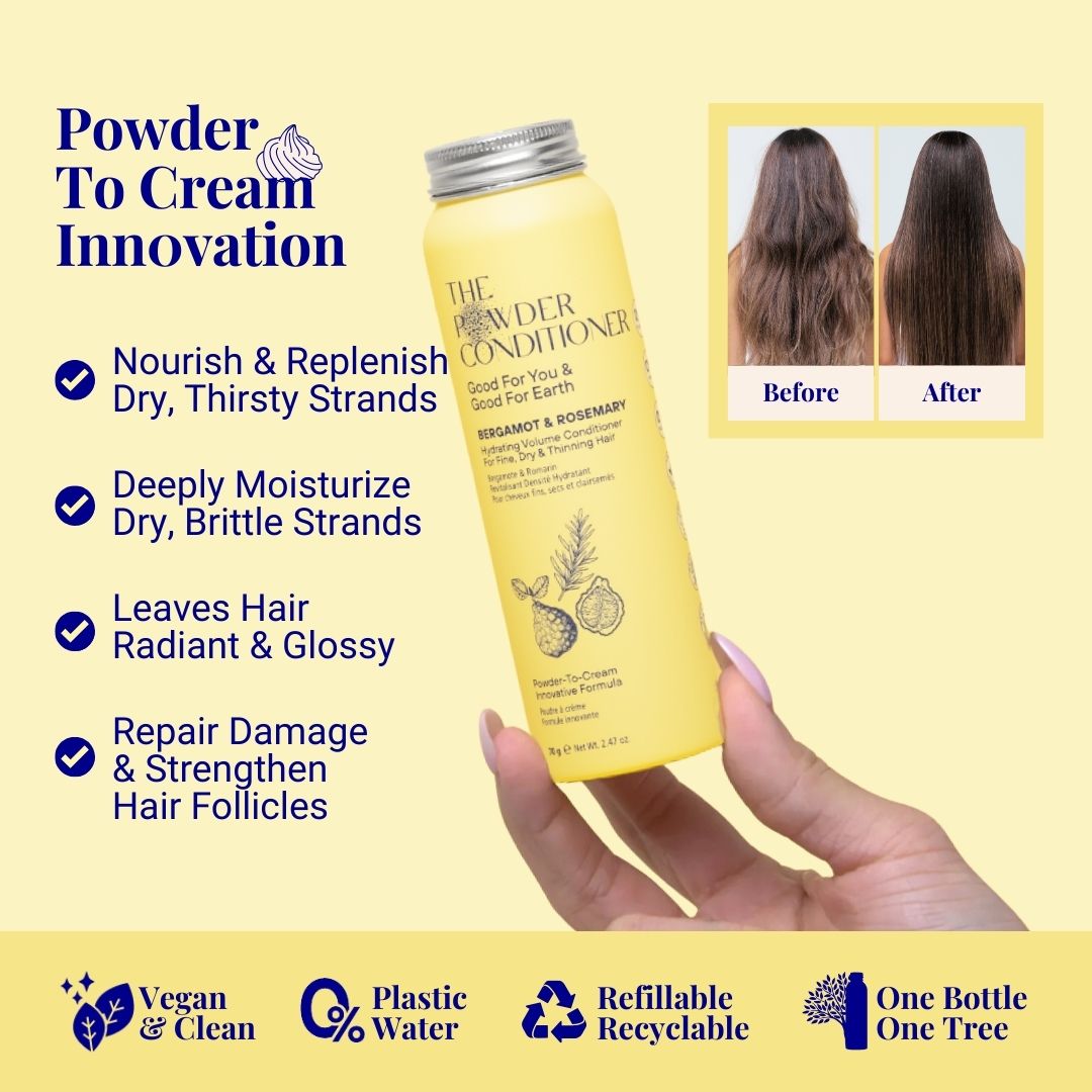Hydrating Volume Conditioner For Fine, Dry & Thinning Hair Bergamot & Rosemary 70g / 2.47oz
