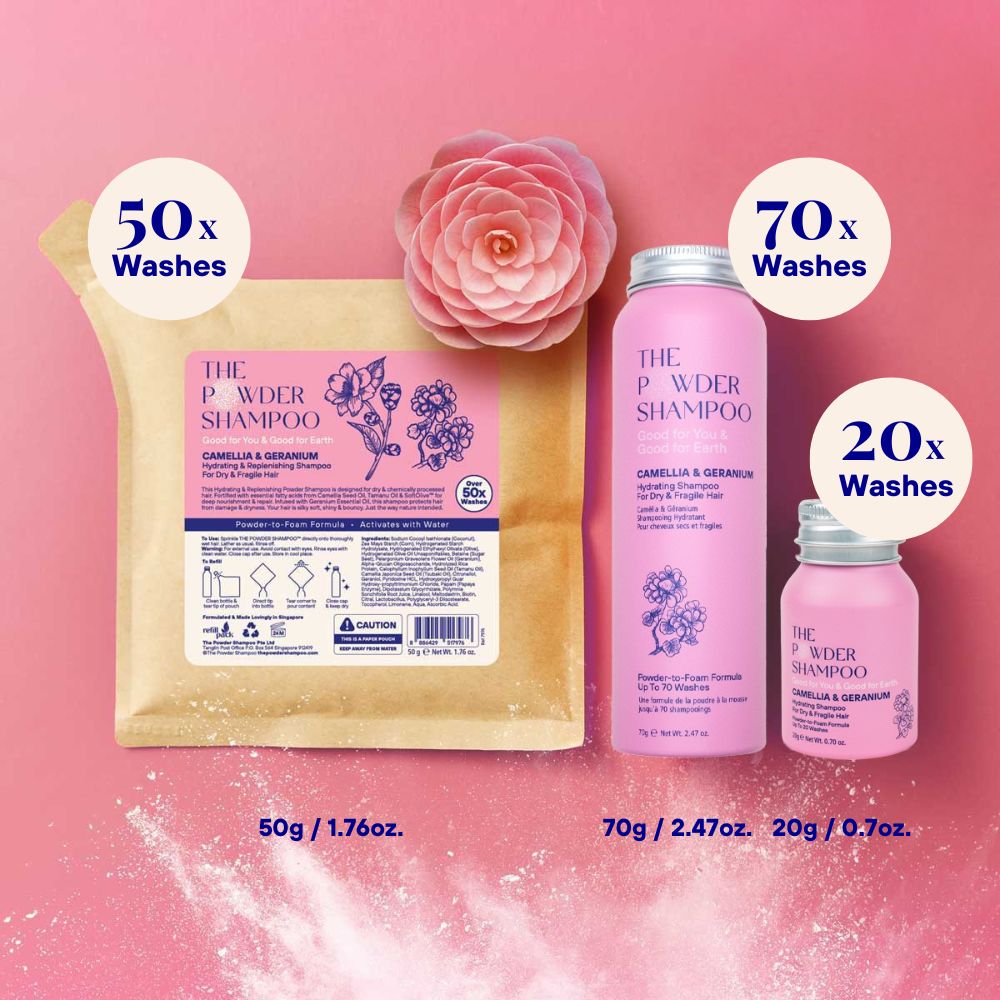 Hydrating Shampoo For Dry & Fragile Hair Camellia & Geranium 70g / 2.47oz