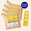 1 jaar voorraad - (270x wasbeurten) Verkwikkende shampoo voor dunner wordend en ouder wordend haar Bergamot, biotine, gember en ginseng