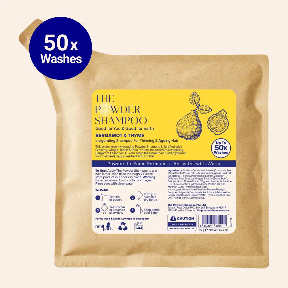 Invigorating Shampoo For Thinning & Ageing Hair Bergamot, Biotin, Ginger & Ginseng 50g / 1.76oz